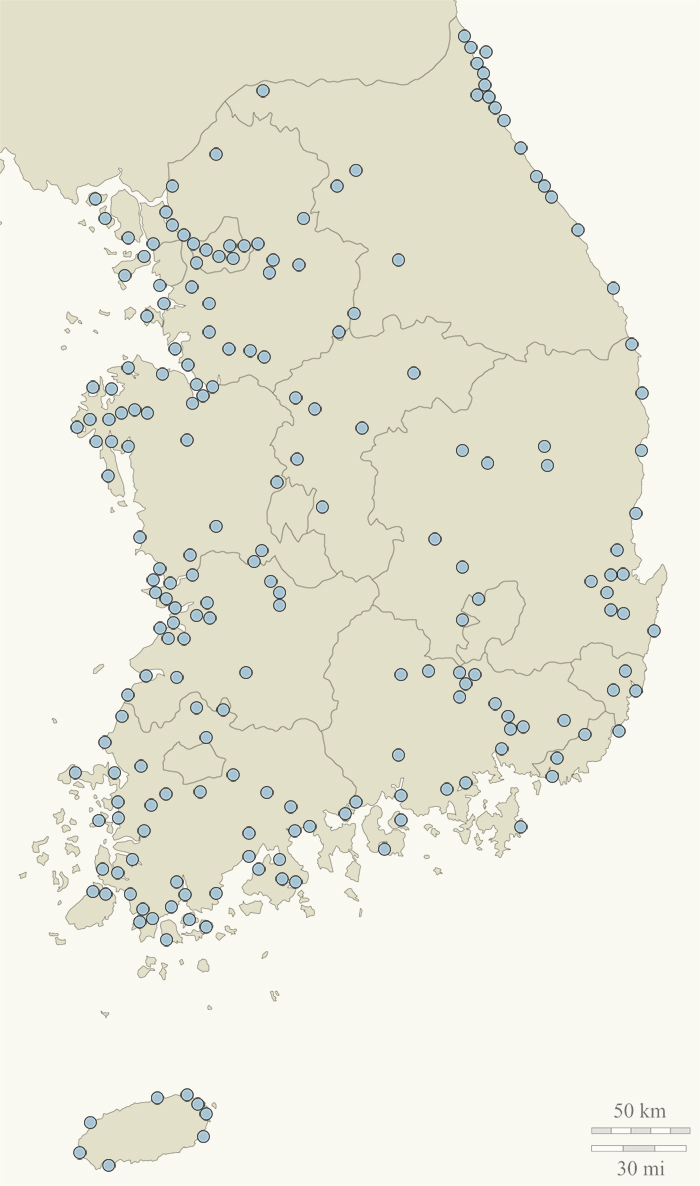 MoE Locations map